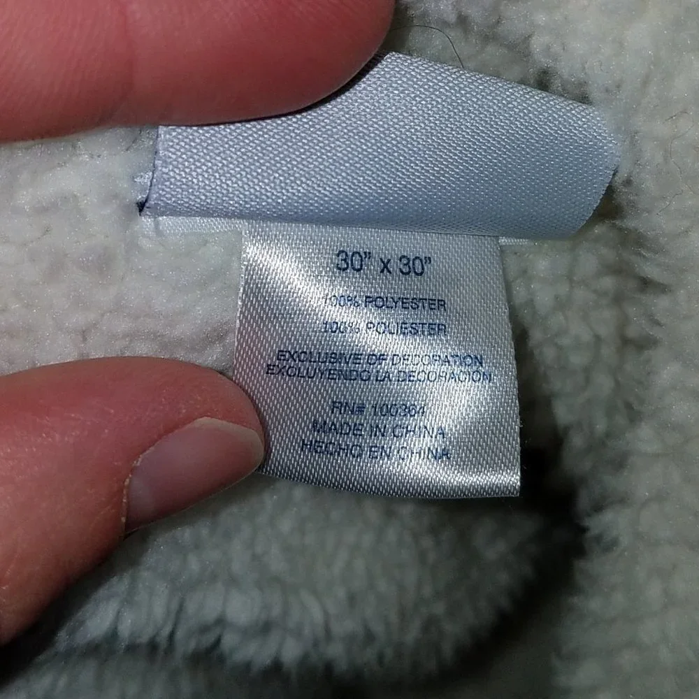 Sweet Baby Kyle & Deena Blue White Fleece Blanket Lovey Pocket SOFT 30
